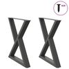 vidaXL Gambe per tavolo da pranzo 2 pz Antracite 70x(72-73,3) cm Acciaio
