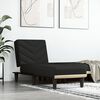 vidaXL Chaise Longue in Tessuto Nero