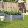 vidaXL Fioriera da Giardino Grigia 100x100 cm Legno Massello di Pino