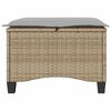 vidaXL Sgabelli Giardino con Cuscini 4pz Beige 55x55x36 cm Polyrattan