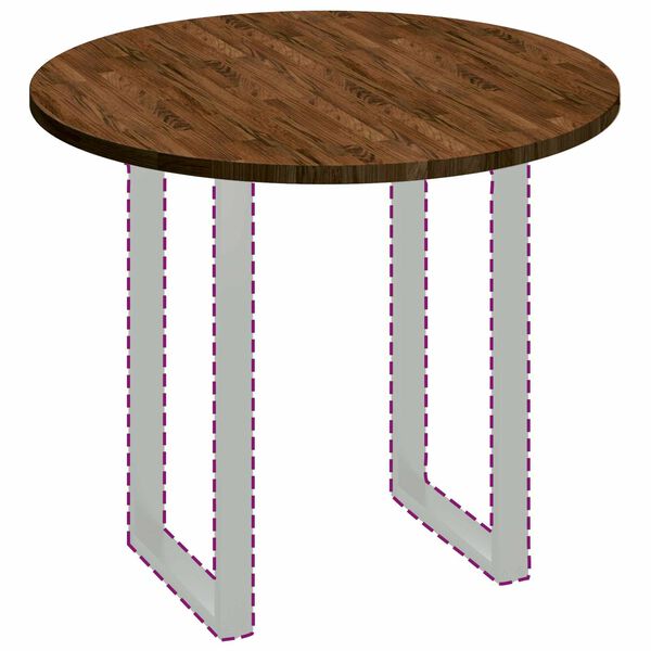 vidaXL Piano del tavolo Marrone Scuro &Oslash; 90 x 2,5 cm