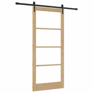 vidaXL Porta scorrevole Naturale 93 x 211 cm