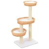 vidaXL Albero per Gatti con Tiragraffi in Legno di Salice Naturale