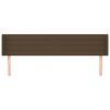 vidaXL Testiera ad Orecchio Marrone Scuro 203x16x78/88 cm in Tessuto