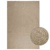 vidaXL Tappeto ZIZUR Beige 240x340 cm Aspetto Iuta Interni ed Esterni