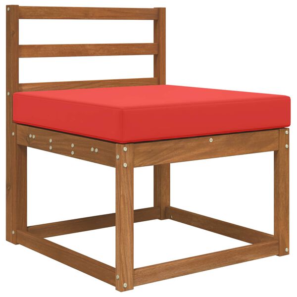 vidaXL Cuscino per divano da esterno Rosso 60 x 60 x 8 cm Poliestere