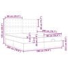 vidaXL Struttura Letto Pouf con Materassi 180x200 cm in Tessuto