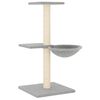 vidaXL Albero per Gatti con Tiragraffi in Sisal Grigio Chiaro 72 cm