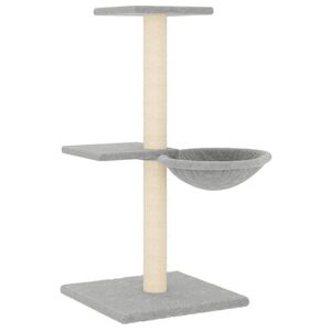 vidaXL Albero per Gatti con Tiragraffi in Sisal Grigio Chiaro 72 cm