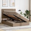vidaXL Letto con contenitore e LED Cappuccino 140 x 190 cm