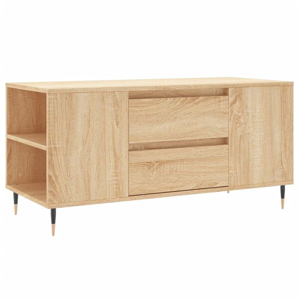 vidaXL Tavolino Salotto Rovere Sonoma 102x44,5x50 cm Legno Multistrato