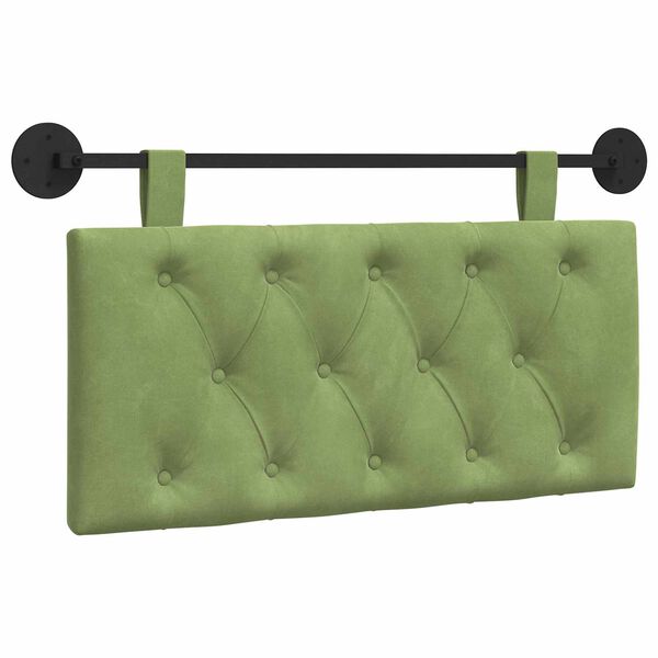vidaXL Testata appesa Verde chiaro 90 x 55 x 7 cm Velluto