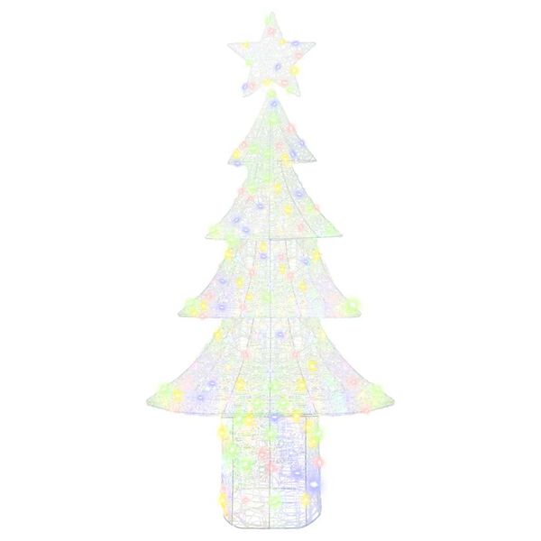 vidaXL Albero di Natale con 240 LED Multicolore 180 cm Acrilico
