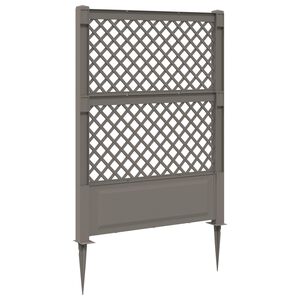 vidaXL Trellis con Punta PP Grigio