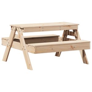 vidaXL Tavolo da Picnic per Bambini 88x97x52 cm Legno Massello di Pino