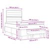 vidaXL Letto a molle con materasso Nero 120 x 190 cm Tessuto