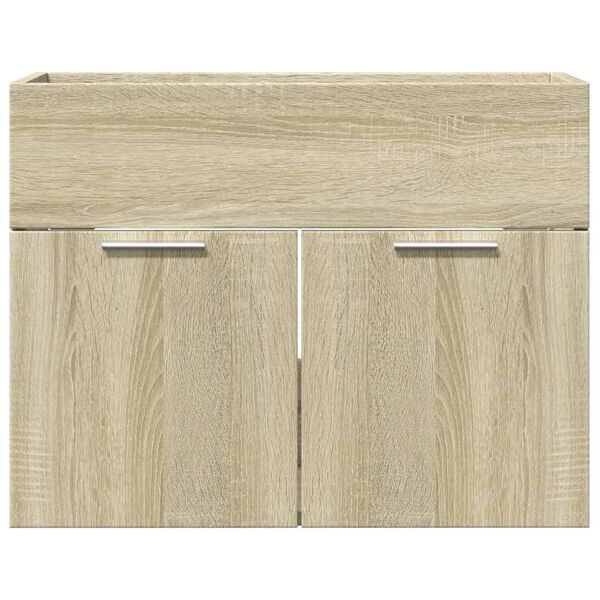 vidaXL Mobile Sottolavabo Rovere Sonoma 60x38,5x46cm Legno Multistrato