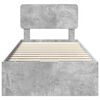 vidaXL Struttura del letto con testiera Grigio Cemento 100 x 200 cm