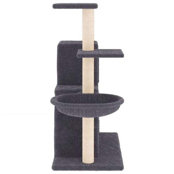 vidaXL Albero per Gatti con Tiragraffi in Sisal Grigio Scuro 83 cm