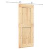 vidaXL Porta Scorrevole con Set Hardware 80x210 cm Legno Massello Pino