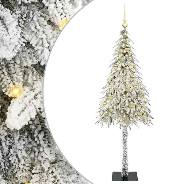 vidaXL Albero di Natale con 150 LED Bianco 150 cm PE e Acciaio
