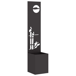 vidaXL Schermo per privacy in giardino Traforo Nero 32 x 140 cm