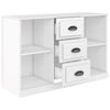 vidaXL Credenza Bianco Lucido 104,5x35,5x67,5 cm in Legno Multistrato