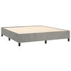 vidaXL Letto a Molle Materasso e LED Grigio Chiaro 160x200 cm Velluto