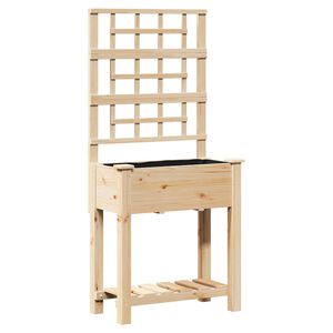 vidaXL Vaso da giardino Beige 71 x 38 x 152 cm Legno di Abete Massello