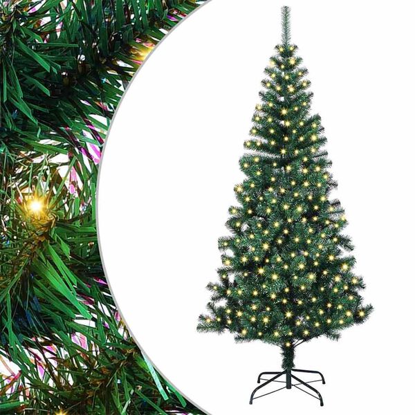 vidaXL Albero di Natale artificiale con luci integrate Verde 240 cm