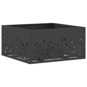 vidaXL Focolare Nero 60 x 60 x 30 cm Acciaio