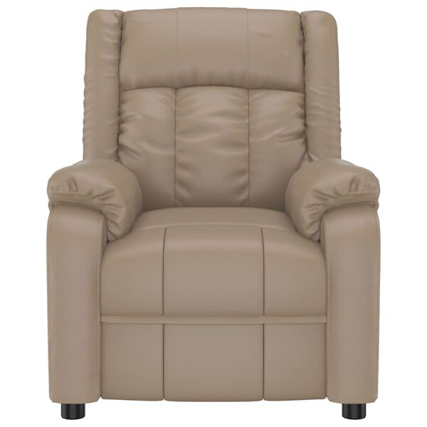 vidaXL Poltrona Massaggiante Cappuccino in Similpelle