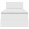 vidaXL Letto con contenitore e materasso Bianco Puro 90 x 190 cm