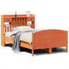 vidaXL Letto Libreria senza Materasso Marrone Cera 135x190 cm in Pino