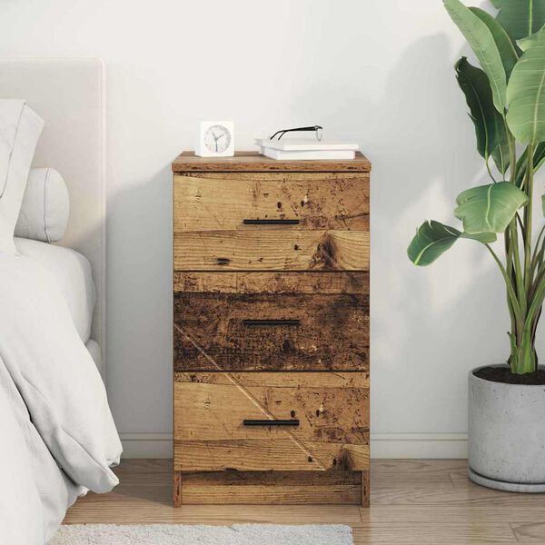 vidaXL Armadio da Notte con cassetto Legno vecchio 38 x 38 x 66 cm