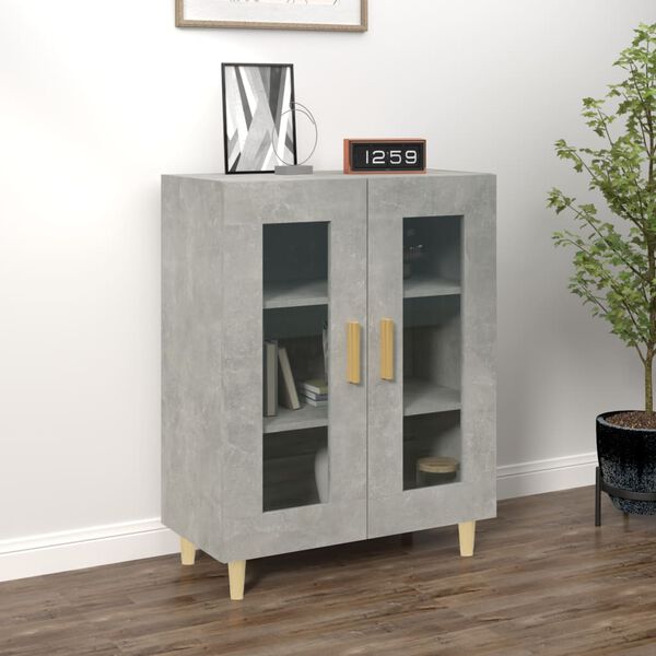 vidaXL Credenza Grigio Cemento 69,5x34x90 cm in Legno Multistrato