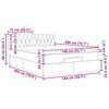 vidaXL Struttura Letto Pouf con Materasso 140x200 cm in Tessuto