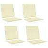vidaXL Cuscini per Seduta e Schienale Poliestere Crema 47 x 45 x 2 cm
