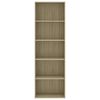 vidaXL Libreria 5 Ripiani Rovere Sonoma 60x30x189 cm Legno Multistrato