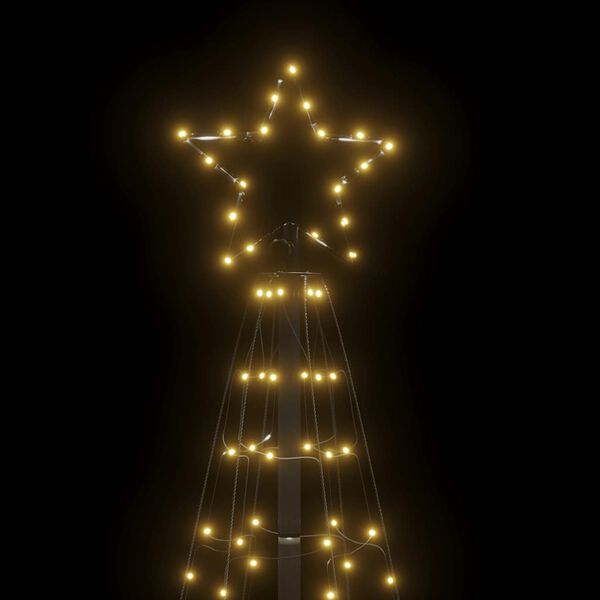 vidaXL Albero di Natale a LED con Punte 220 LED Bianco Caldo 180 cm