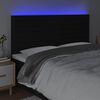 vidaXL Testiera a LED nero 200x5x118/128cm in Tessuto