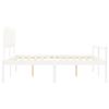 vidaXL Letto per Anziani con Testiera Bianco Super King Legno Massello