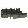vidaXL Set Divano da Giardino 5 pz con Cuscini Grigio in Polyrattan