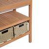 vidaXL Mobile per Lavabo con 4 Cesti in Massello di Teak 132x45x75 cm