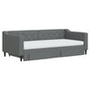 vidaXL Divano Letto Estraibile Cassetti Grigio Scuro 90x190cm Tessuto