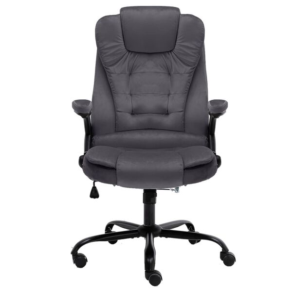 vidaXL Sedia da Ufficio Grigio Scuro in Velluto