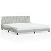 vidaXL Giroletto senza Materasso Hanko Grigio Chiaro 200x200 cm Velluto