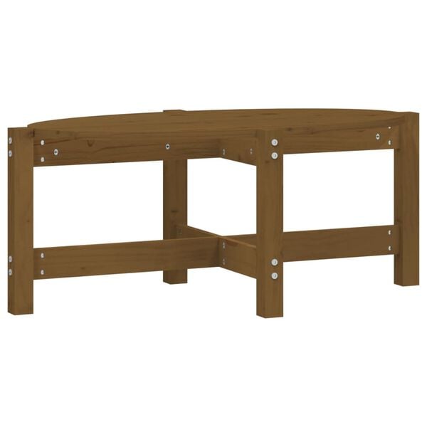 vidaXL Tavolino da Salotto Ambra 87x48x35 cm in Legno Massello di Pino