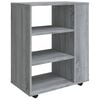 vidaXL Armadietto con Ruote Grigio Sonoma 60x35x75cm Legno Multistrato