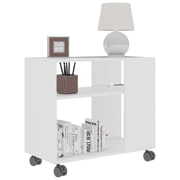 vidaXL Tavolino da Salotto Bianco 70x35x55 cm in Legno Multistrato